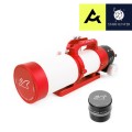 William Optics GT71 71mm f/5.9 Apo Refractor (Red) with Soft Case & Flat6AIII Field Flattener Astrophotography Package