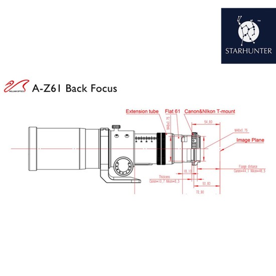 William Optics ZenithStar Z61II 61mm f/5.9 Doublet Apo Refractor - Space Gray William Optics ZenithStar Z61II 61mm f/5.9 Doublet Apo Refractor - Space Gray