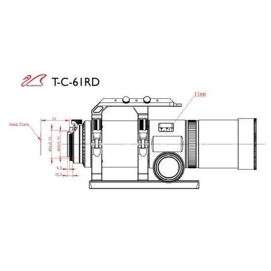 William Optics RedCat 61 WIFD f/4.9 Petzval Refractor Telescope - Red William Optics RedCat 61 WIFD f/4.9 Petzval Refractor Telescope - Red