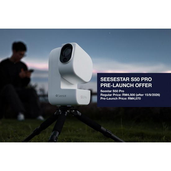ZWO Seestar S50 Pro Smart Telescope (Limited-Time Launch Offer) with Free Accessories
