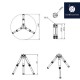 ZWO TC20 Carbon Fiber Tripod for Seestar Smart Telescopes