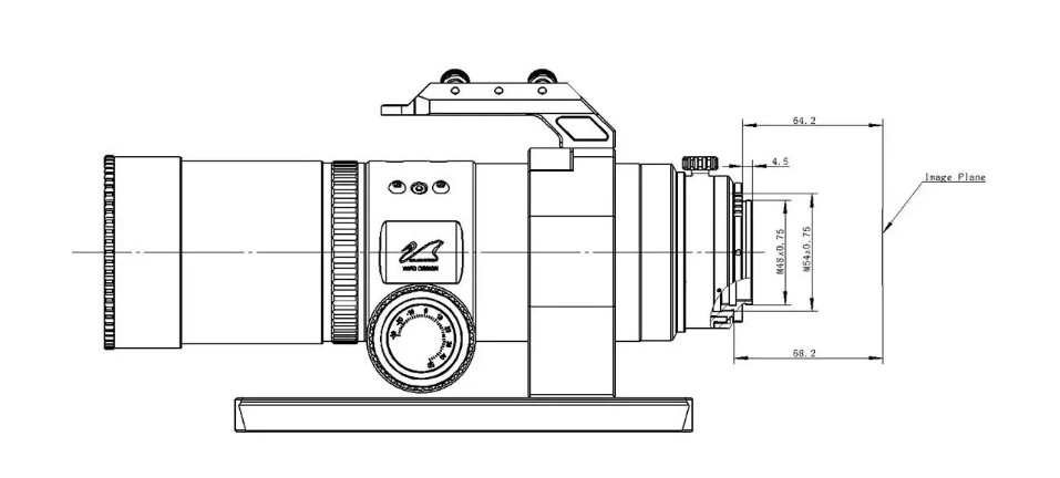 Diagram of included M54 x 0.75 and M48 x 0.75 threads.